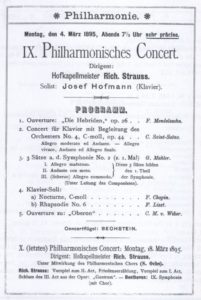 1895 Concert Berlin 04-03-1895 - Symphony No. 2 - movement 1, 2 and 3