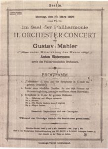 1896 Concert Berlin 16-03-1896 - Symphony No. 1, Todtenfeier, Lieder eines fahrenden Gesellen (Premiere)